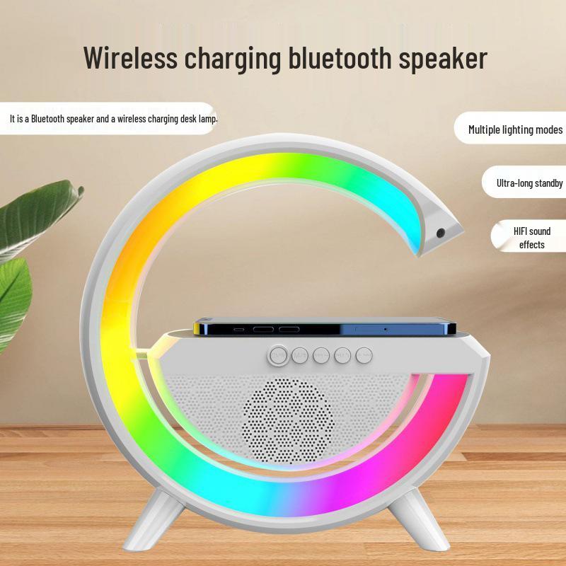 2025 Best-selling Bluetooth Speaker - Wireless Charger, Alarm Clock, and Ambient Light, with Multifunctional Smart Features.