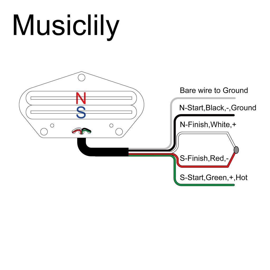 Musiclily Pro TL-DPLA Alnico 5 Single-Sized Humbucker Bridge Pickup, 6.2K Gold, for Telecaster Electric Guitars, Black Body with Chrome Rails