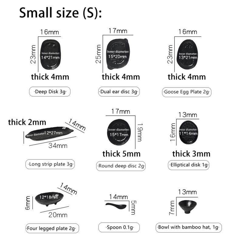 Dollhouse Miniture Bowl Plate Chopstick Tray Kit Doll Home Simulation Kitchen Tableware Decoration Pretend Play Toys