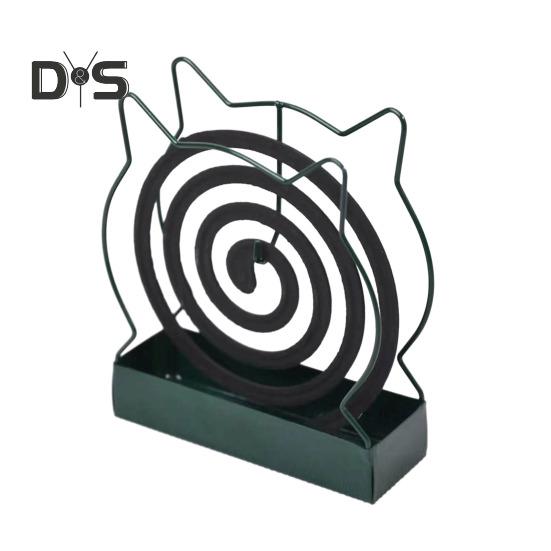 

Металлический держатель для благовоний с лотком для сбора пепла, репеллент в виде кошачьих ушей, спиральная подставка для благовоний, переносная декоративная курильница A