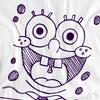 SpongeBob Schwammkopf Unisex T-Shirt mit Grinsen-Filzstift für Erwachsene