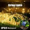 LED Solar Fairy Lights Lampa Outdoor 7M 12M 22M Diody LED String Wodoodporny Holiday Party Garland Solar Garden Christmas Lights