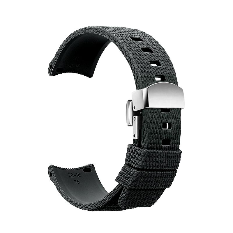 Quick-release elbow with curved fluororubber Watch strap for Tudor White Panda BLACK BAY Chronograph Monster Gold Eye M79360