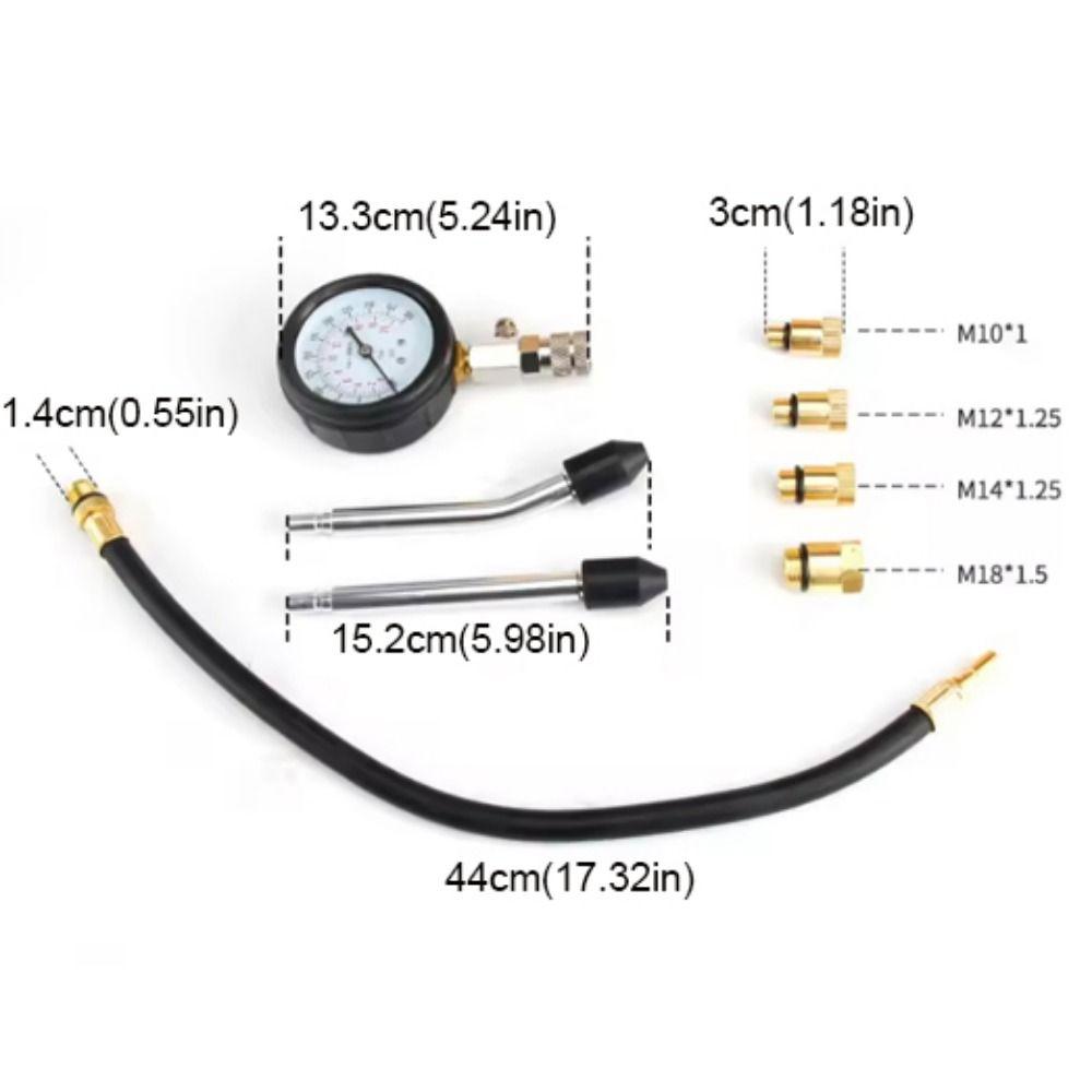 0-300 PSI Automotive Cylinder Tester Kit Professional Pressure Gauge Tester  Automotive Repair