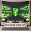 Custom Name Text Tapestry Norwich City Personalized Polyester Wall Tapestry For Bedroom And Room