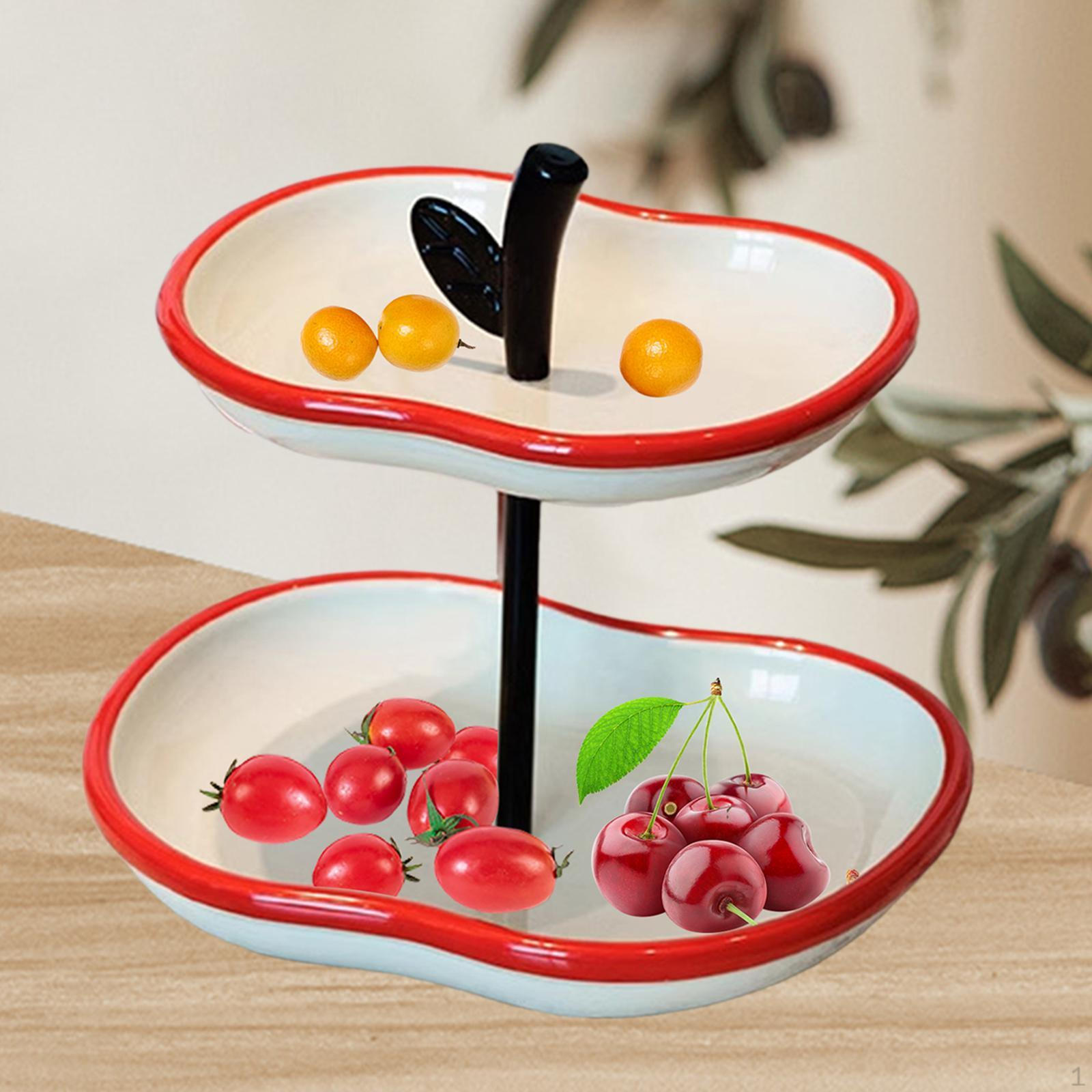 

Керамическая тарелка для закусок и фруктовница для использования на кухне, настольный дисплей