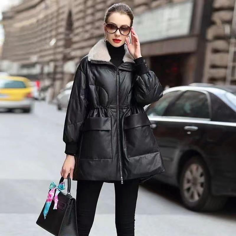 Haining Lang Nerzmantel für Damen - High-End Winterstil