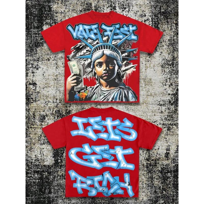 

Summer New Men s T-shirt with Letter Pattern Printing Casual Fashionable Comfortable Soft Breathable Lightweight 6XL