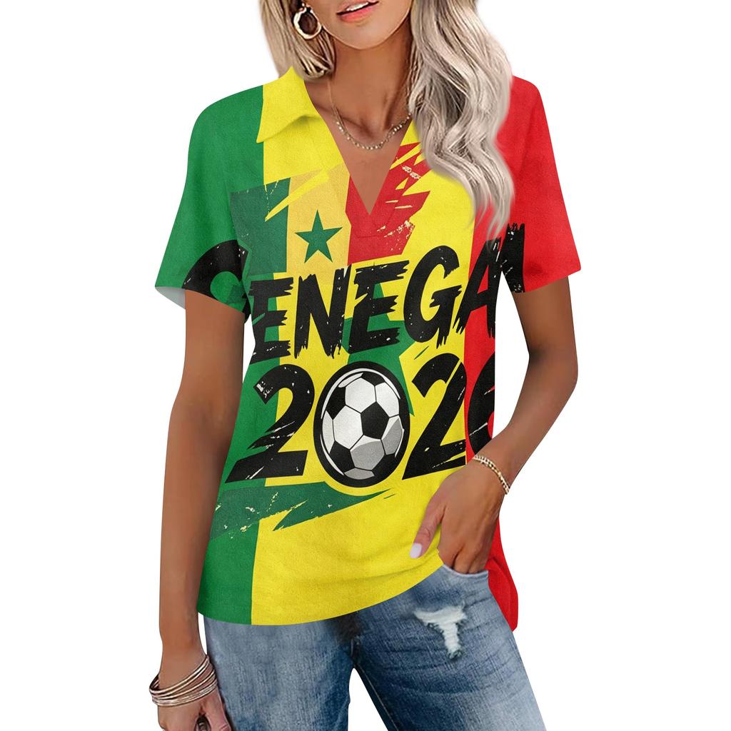 Women's Casual V Neck Short Sleeve Top with Printed Graphic Pattern Lightweight Comfortable Fit for Daily Wear