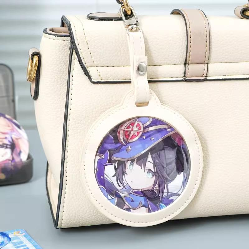 Drop-Proof 58mm/75mm Transparent Button Badge Protector Pendant - Anime Merchandise Storage Sleeve