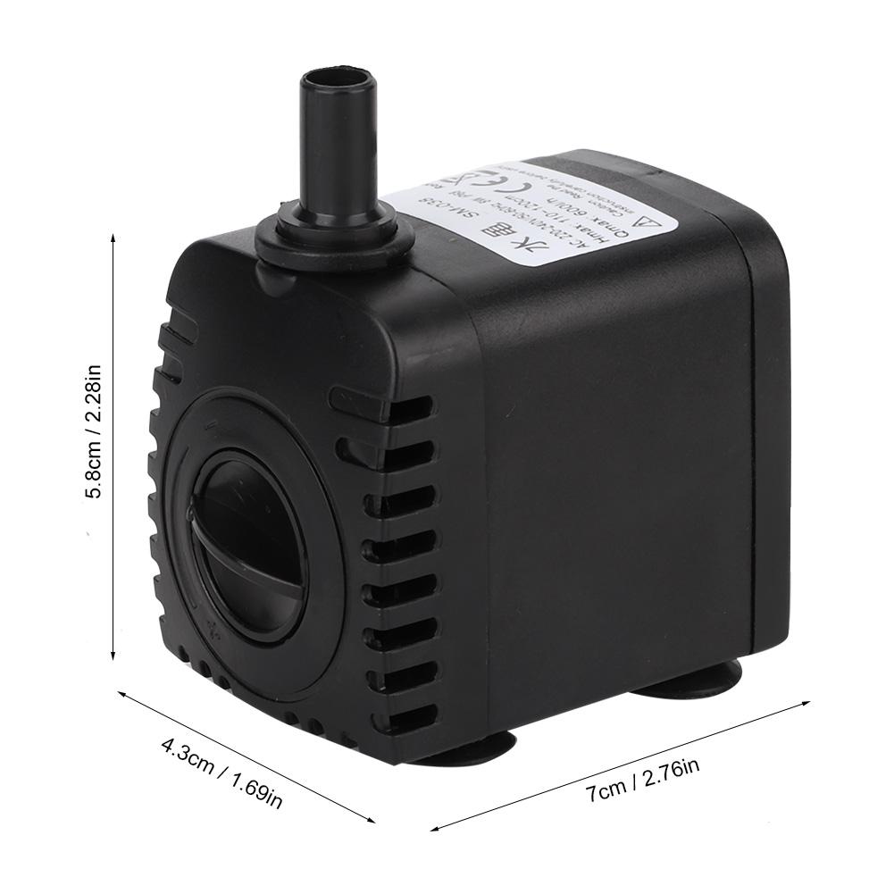 Plastic 3 in 1 600LCelsiusH 8W Aquarium Fish   Submersible Pump for Water Garden Fountain Pond