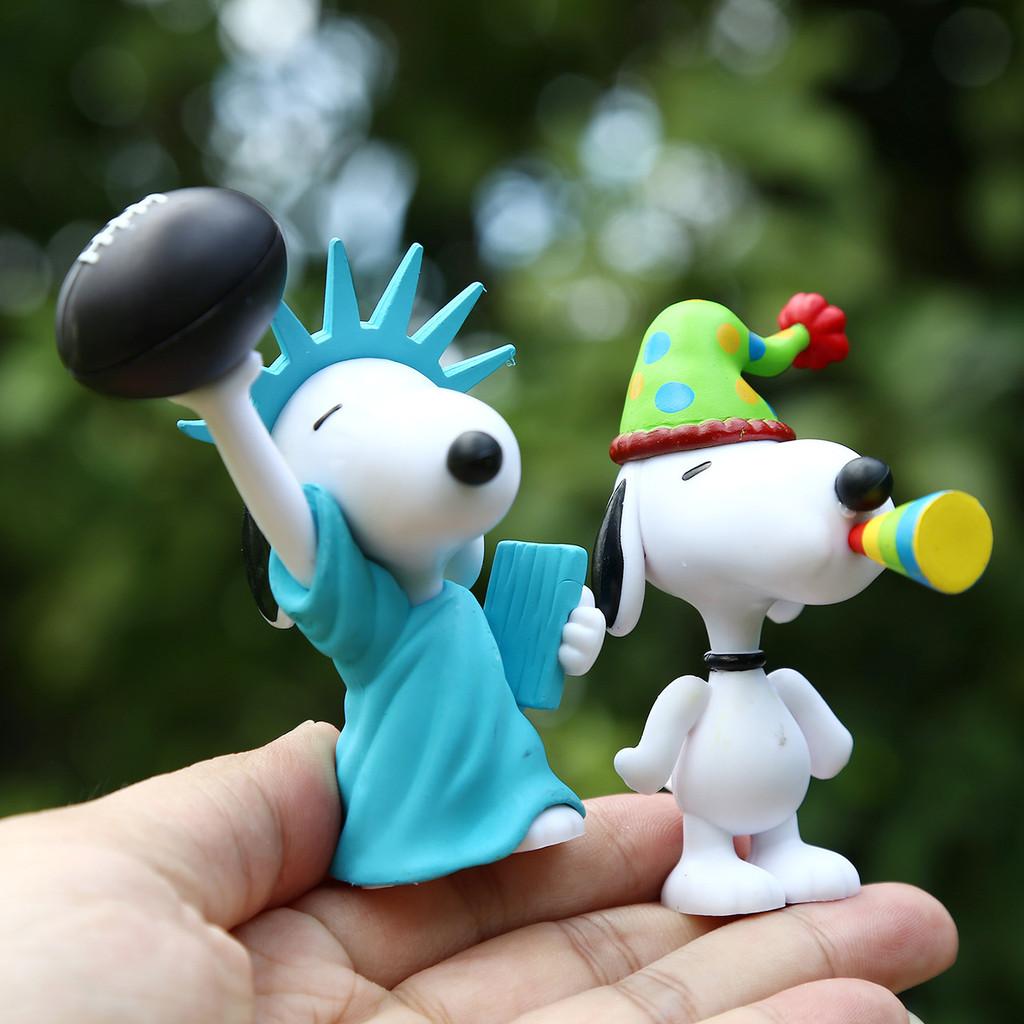 Snoopy Figuur Pvc Cartoon Karakter Model Set Voor Verzamelaars En Cadeaus