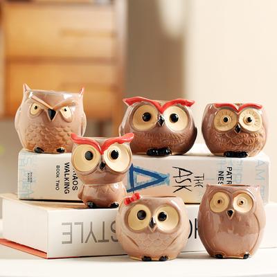 Nordic Garden Supplies Decoration Creative Succulent Owl Flower Pot Pastoral Cute Animals European Style Household Flowerpot
