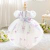 Wedding Flower Girls Dress Toddler Baptism 1st Birthday Dress Baby Girl Clothes Princess Wedding Lace Party Kids Costume T3069