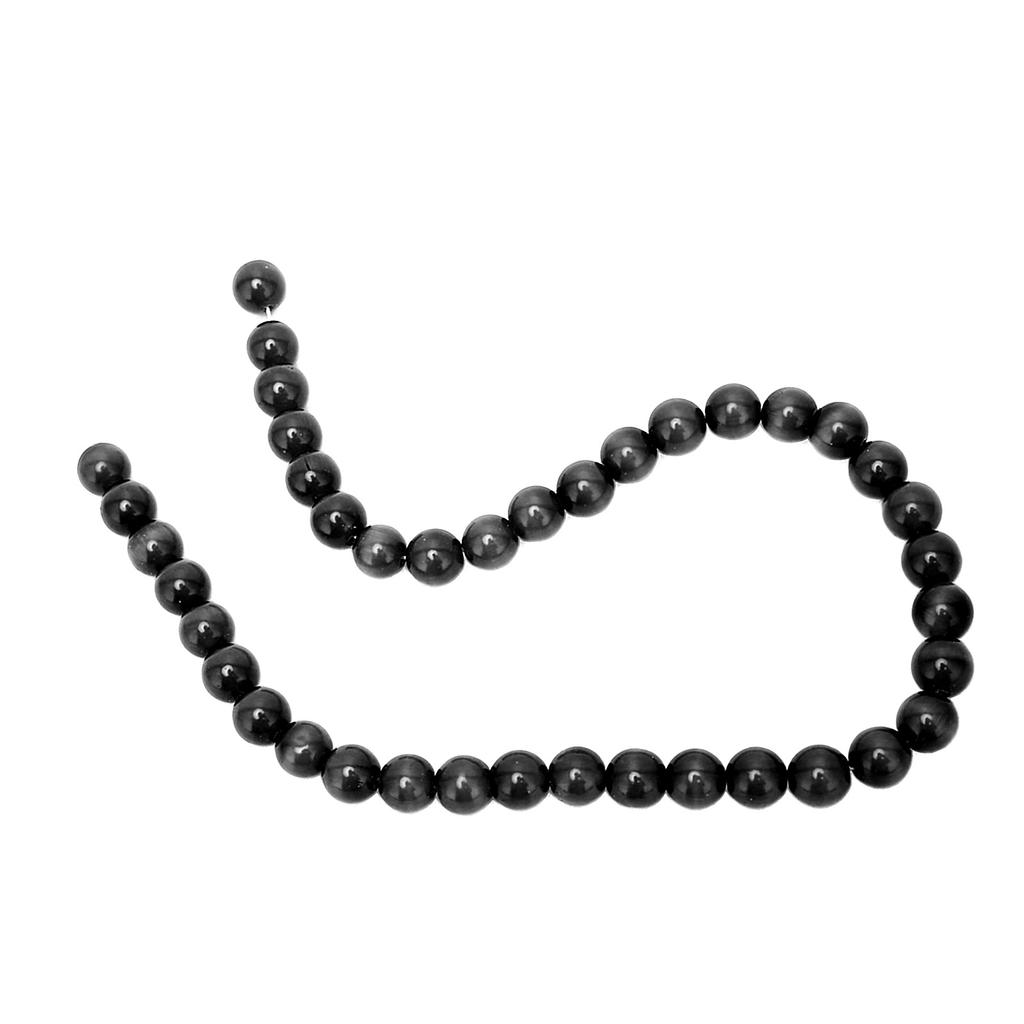 Natural Stone Spacer Beads DIY Loose Beads for Making Necklace Bracelet Jewelry AccessoriesBlack