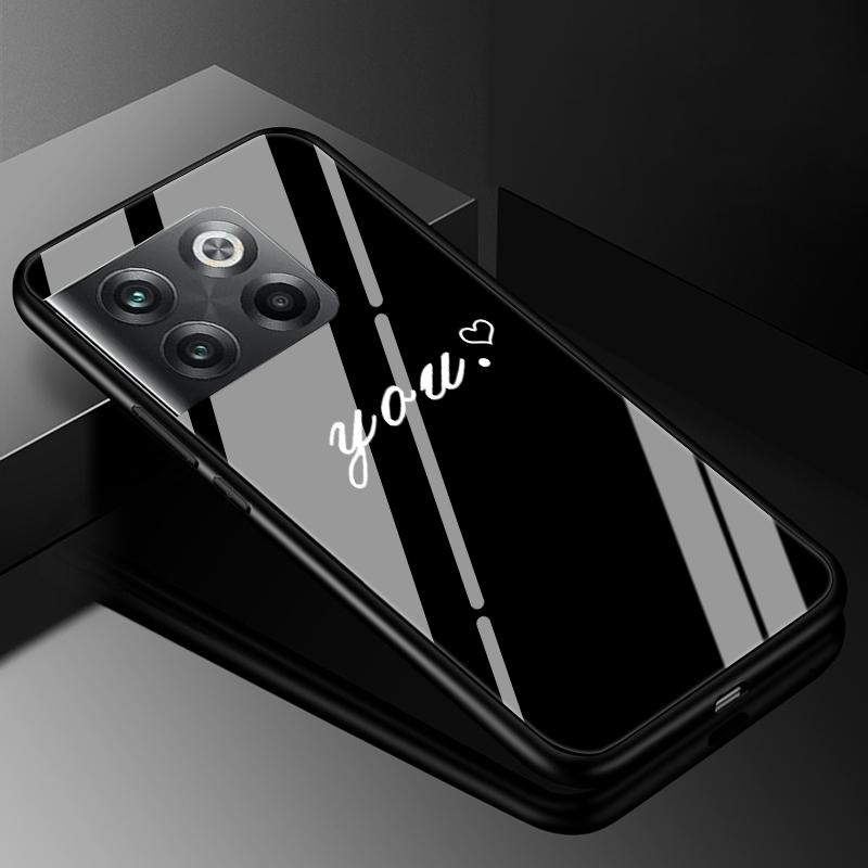 Gehärtetes Glas Handyhülle Für Oneplus 9rt 10T Ace 10 Pro Hülle Oneplus 11 12 12R 10R 9 Pro Luxus Harte Rückseite Stoßfänger Oneplus12