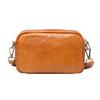 Retro Simple Men'S Bag Vegetable Tanned Leather Shoulder Bag Cowhide Trend Messenger Bag Genuine Leather Women'S Small Square Bag Steamed Bread Bag