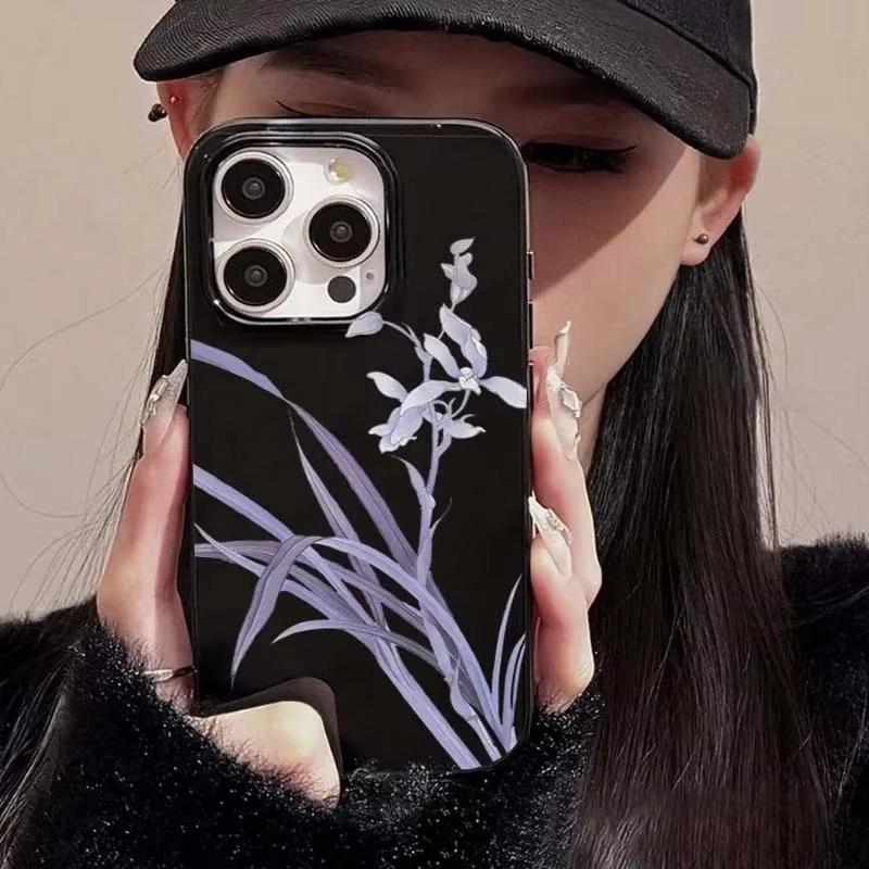 Lily Orchid Flower Print Soft Phone Case For iPhone 17 16 15 14 13 12 11 Pro Max XS XR X 7 8 Plus SE 2020 2022 Shockproof Cover