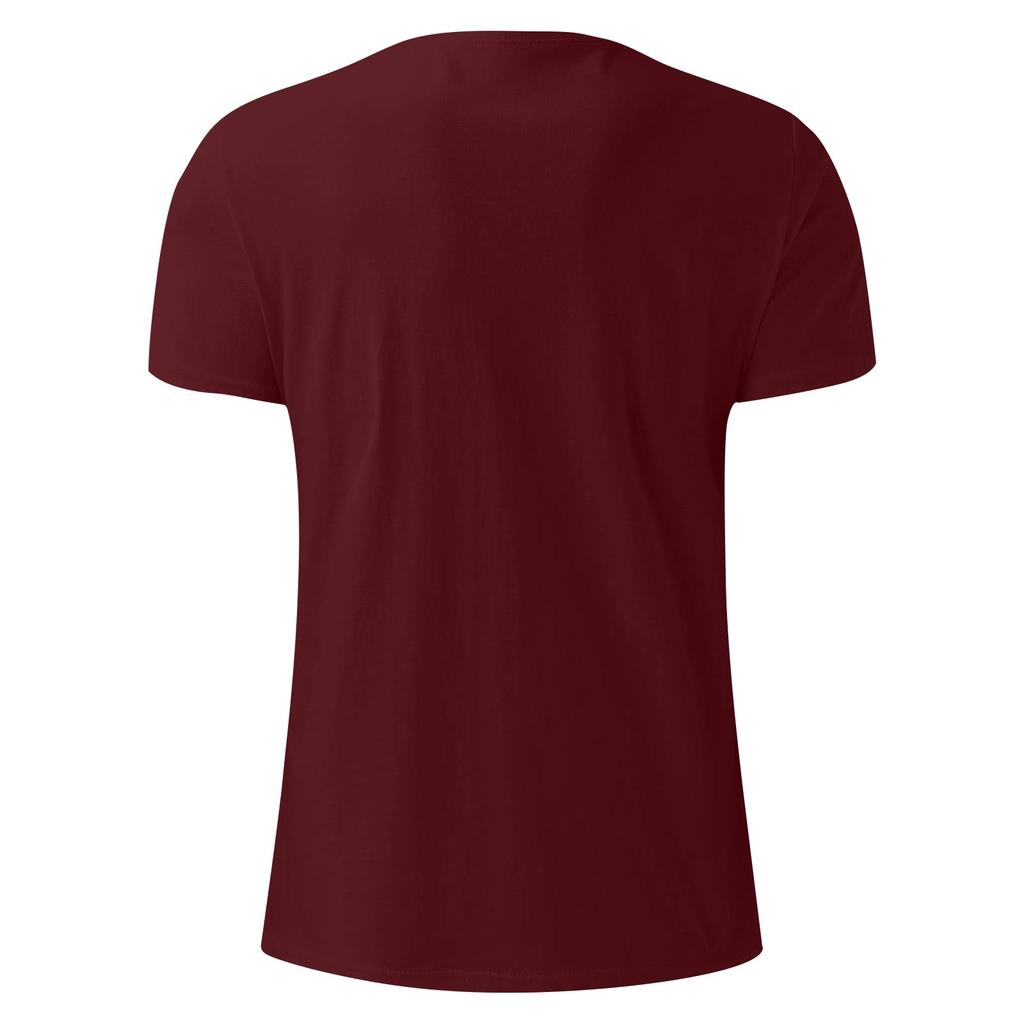 Men's Fashionable Casual Hawaiian Print Round Neck Short-Sleeved T-Shirt Top