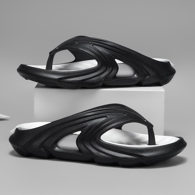 

Шлепанцы мужские летний тренд уличные пляжные шлепки с перемычкой на толстой подошве парные повседневные сандалии 44-45