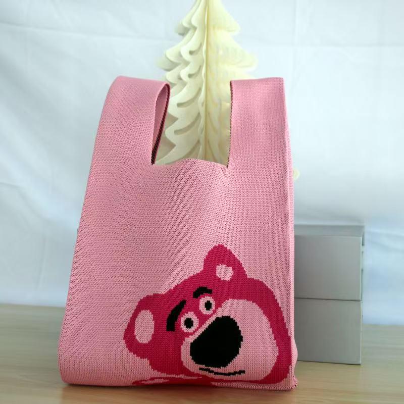Festive Knit Souvenir Tote: Versatile Casual Handbag & Classic Storage Bag