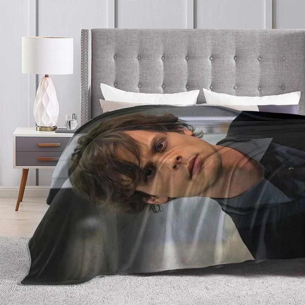 Cozy Criminal Minds Spencer Reid Blanket Stuff Sofa Decorative Throws And Blankets Lightweight Flannel for Bedroom