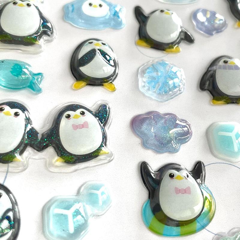 Cartoon 3D Relief Diamond Gemstone Stickers Kawaii Diy Mobile Phone Decoration Stickers Creative Puffy Pvc Stickers Gifts
