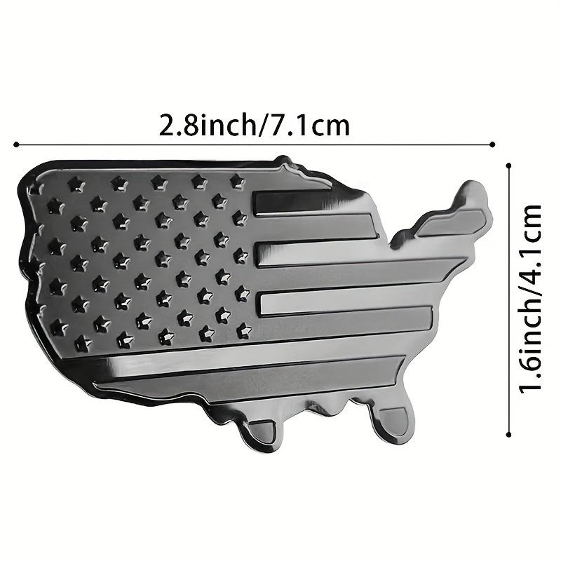 2 Stück Kleine Mattschwarze Amerikanische Flagge Aufkleber Decal für Auto 3D US Amerikanische Flagge Emblem Decals für LKW für LKW Auto Motorrad