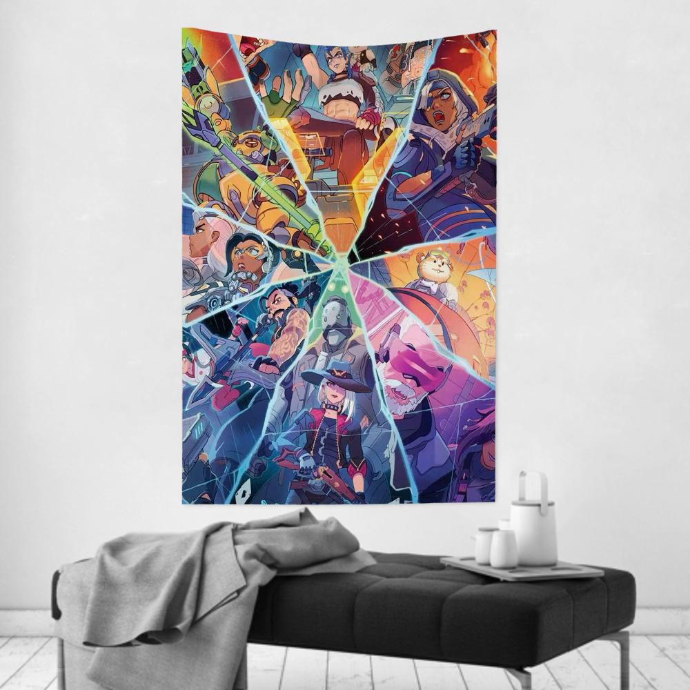 

Game The Overwatch 2 Tapestry Room Decor Wall Cloth Party Hanging Background Room Decor Baby Room 74x94cm(29x37in)