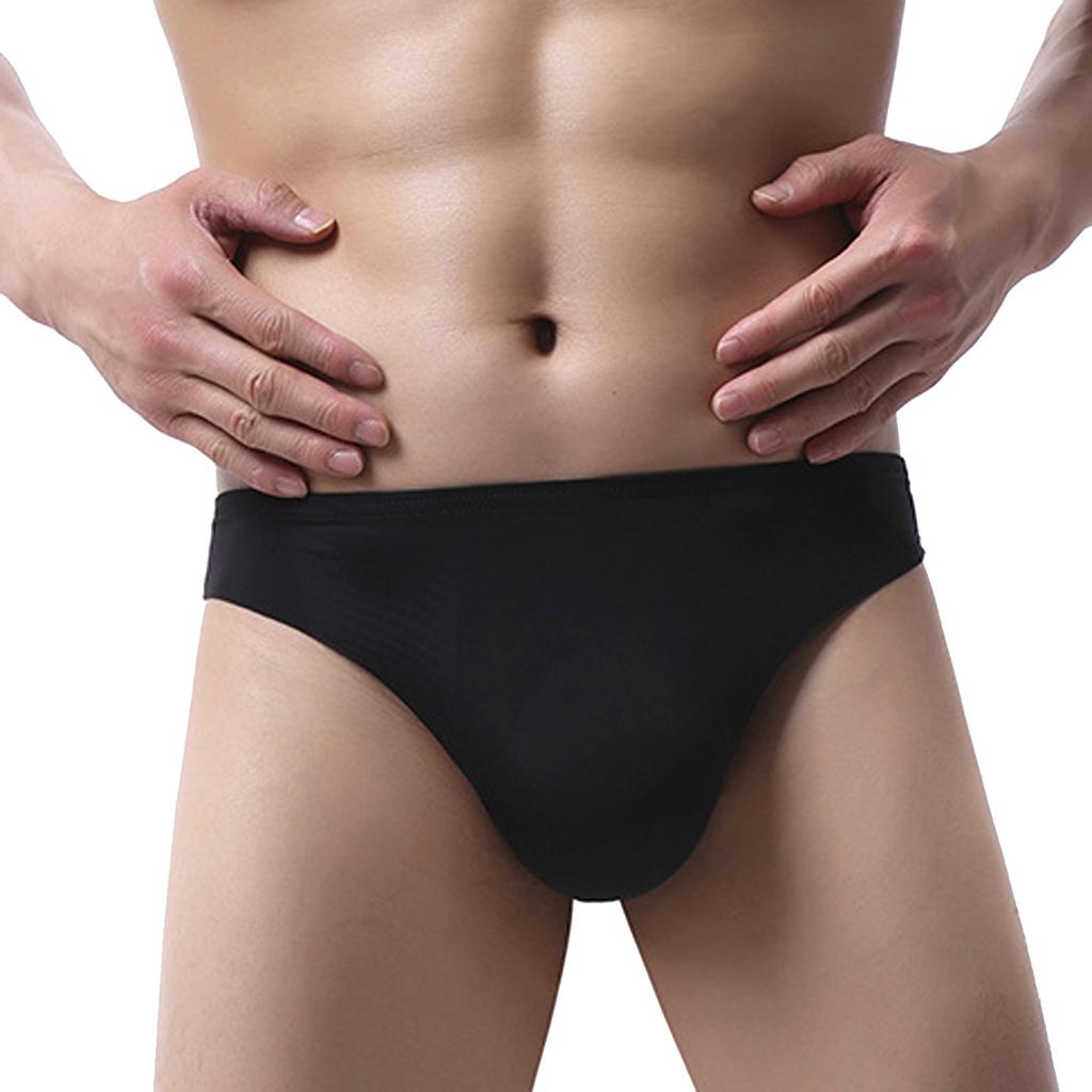 Lenjerie tanga pentru bărbați, fără sudură, cu talie joasă, sexy, cu uscare rapidă, din mătase de gheață