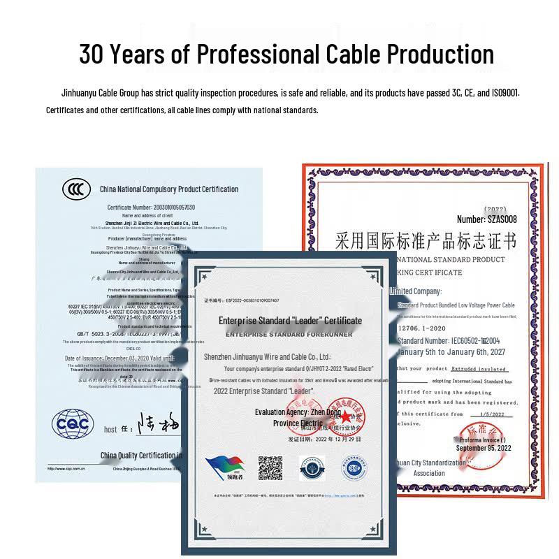 JINHUA YU RVV Copper Core Power Cable
