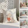 Kawaii Cat Cushion Cover Cute Pillow Cover Cartoon Animal Peach Skin Throw Pillow Case For Kids Room Bedroom Home Decor 40X40