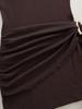 2026 Spring/Summer Knit Textured Slimming Dress with Metal Buckle