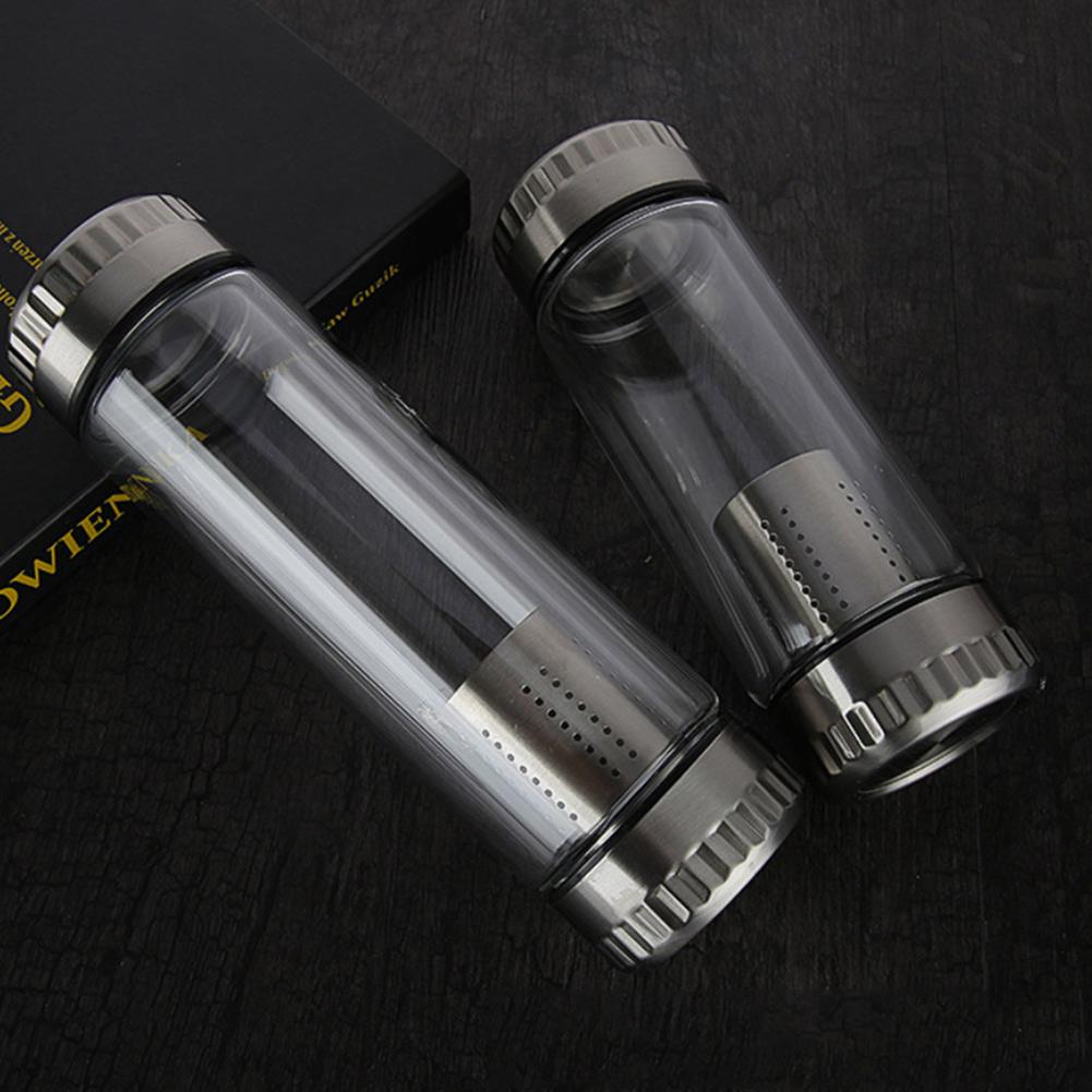 300/400ML Tea Water Bottle Portable Glass Double Wall Tea Water Cup Infuser Tumbler Drinkware Water Bottle With Tea Filter