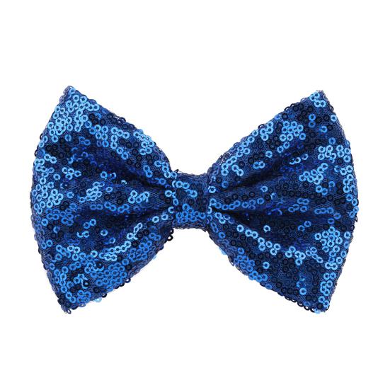 Hairpin Safety Rounded Corner Clip with Burr-Free Metal Spring Bow Shape Shiny Sequin Decoration Hairpin Children Sparkling Hair Accessory