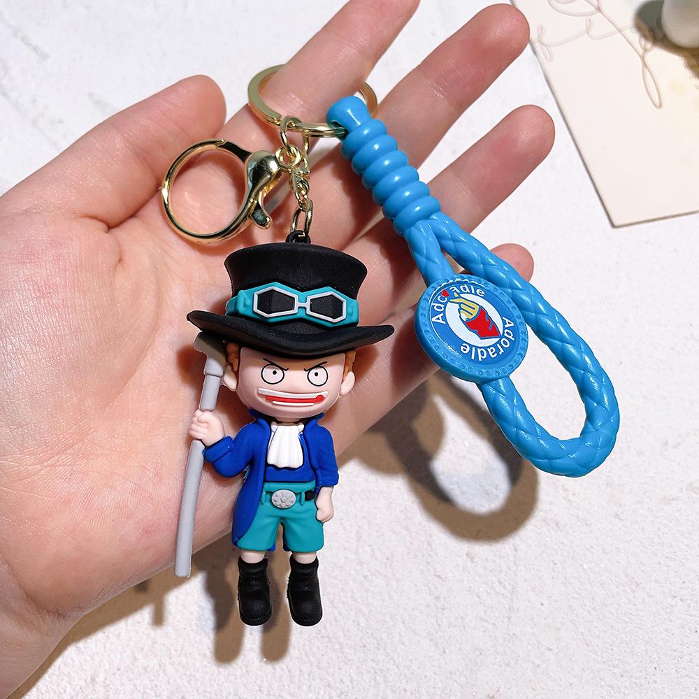 50Styles ONE PIECE Themed Keychain Cute Luffy, Roronoa Zoro, Silicone Toy Doll Key Chain Backpack Decor Small Gifts for Friends