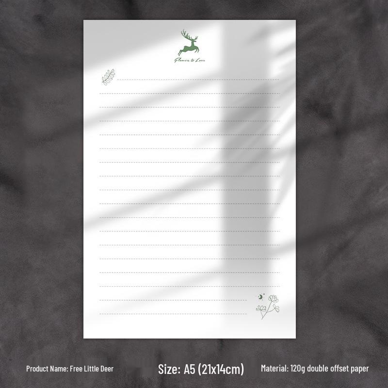 Romantic Western-Style A5 Love Letter Paper - Lined & Thickened Manuscript Sheets