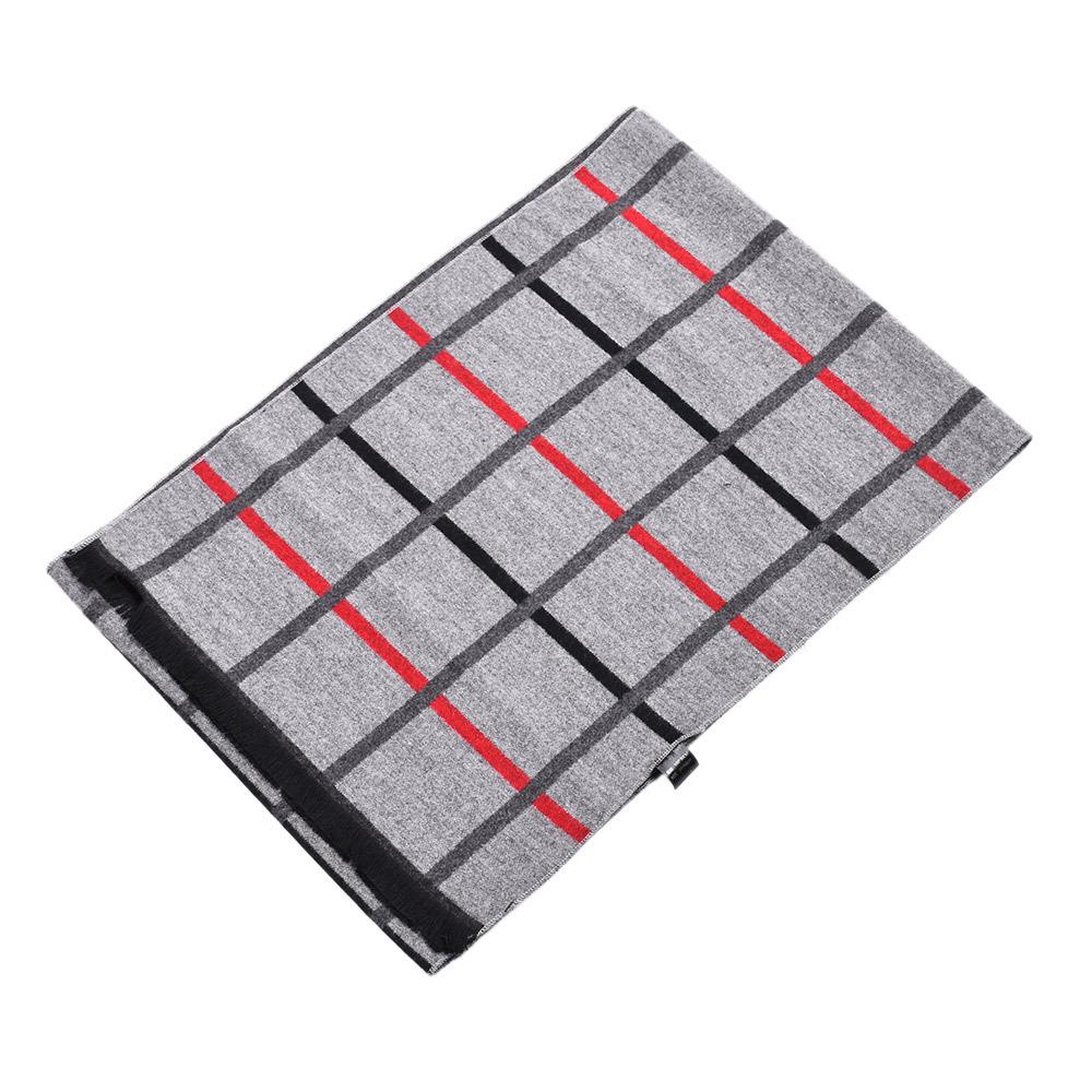 Fashion Men's Scarves Autumn And Winter Double Sided Plaid Thickened British Style Warm Long Neck Scarves 30x180cm