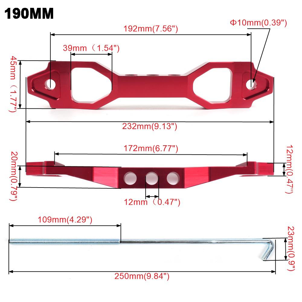 140mm/190mm Billet Aluminum Car Battery Tie Down Mount Bracket Brace Battery Fasten Bracket Holder 14cm 19cm BTD038