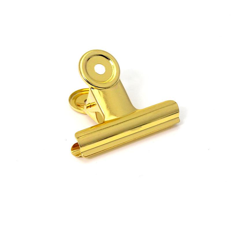 Gold Round Metal Clip 31mm Stainless Steel Stationery and Snack Sealing Clip