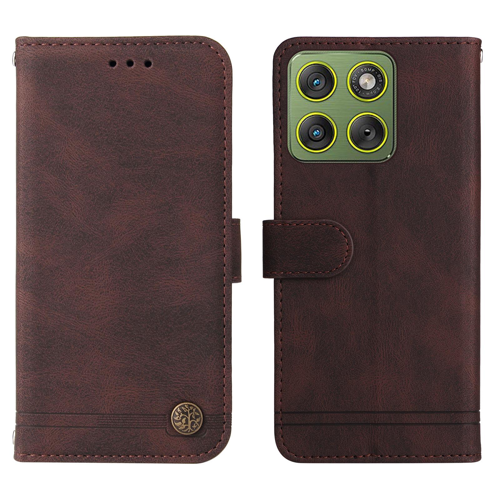 

For Motorola Edge 70 5G Leather Wallet Cases Skin Touch Phone Cover Stand with Strap