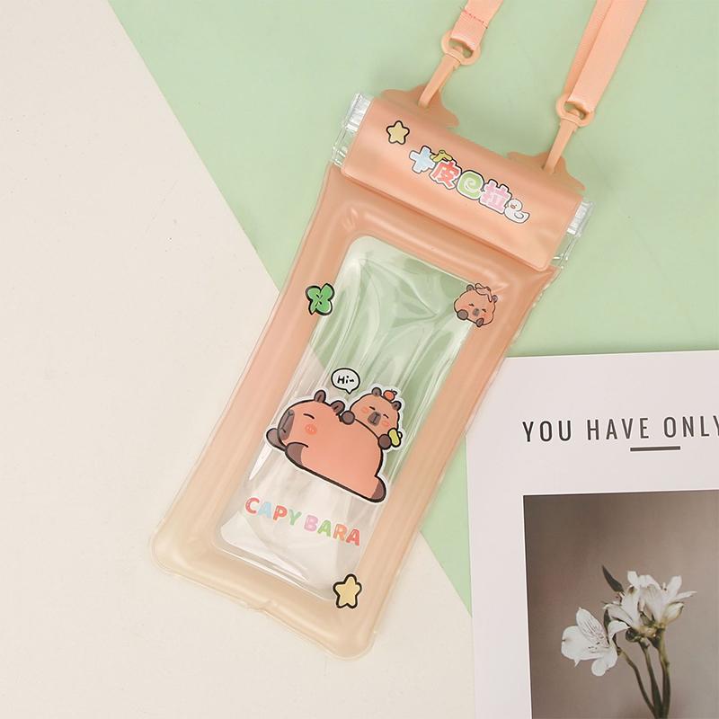 

Милый чехол для телефона с капибарой, водонепроницаемый, универсальный, мультяшный, плавающий, с воздушной подушкой, для плавания, водонепроницаемый, подводный защитный чехол-пауч для 7,2