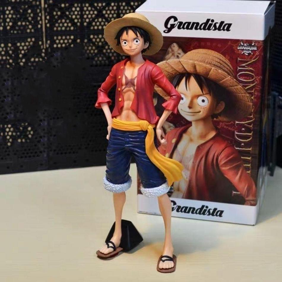 New 28Cm One Piece Anime Figure Confident Smiley Three Form Face Changing Doll Pvc Collection Action Figurine Ornament Model Toy