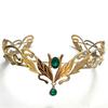 Vintage King Round Elves Crown Elegant Forehead Goddess Tiaras Baroque Leaf Leaves Bridal Hair Accessories Photography Props