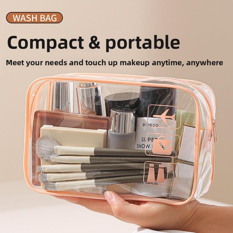Travel Waterproof Pvc Toiletry Bag Large Capacity Organizer For Packing And Cosmetics Storage