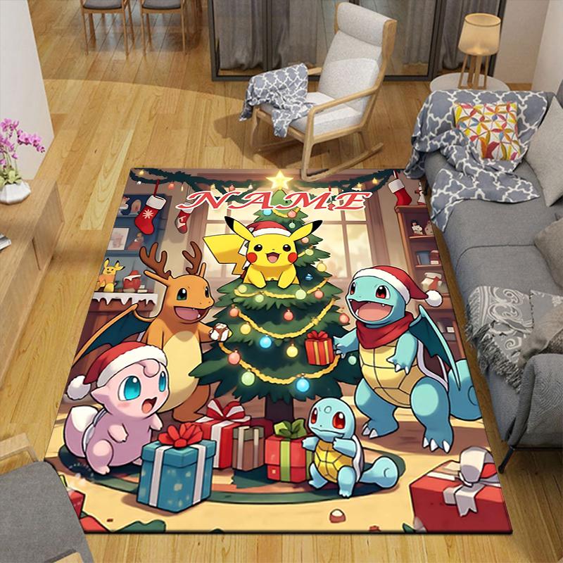 Custom 1Pc Christmas Pokmon Rug Office Carpet Indoor Outdoor Entrance Doormat Nonslip Soft And Comfortable Living Room D2915196