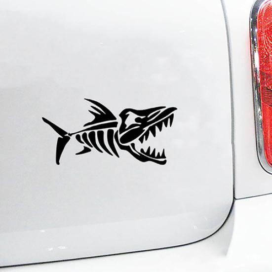 Car Stylish Fish Sticker Motorcycle Fishbone Car Windown Door Tail Decal