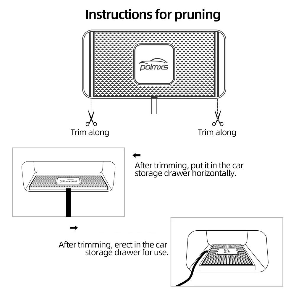 Wireless Car Charger Silicone Anti-skid Pad Cradle Dock For iPhone 14 13 X Fast 15W Car Charging Stand Car Modification
