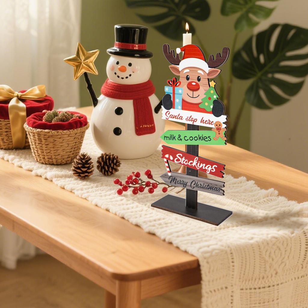 Christmas Wooden Signs Ornaments Merry Christmas Decorations for Home 2025 Xmas Desktop Ornaments Navidad Natal New Year 2026