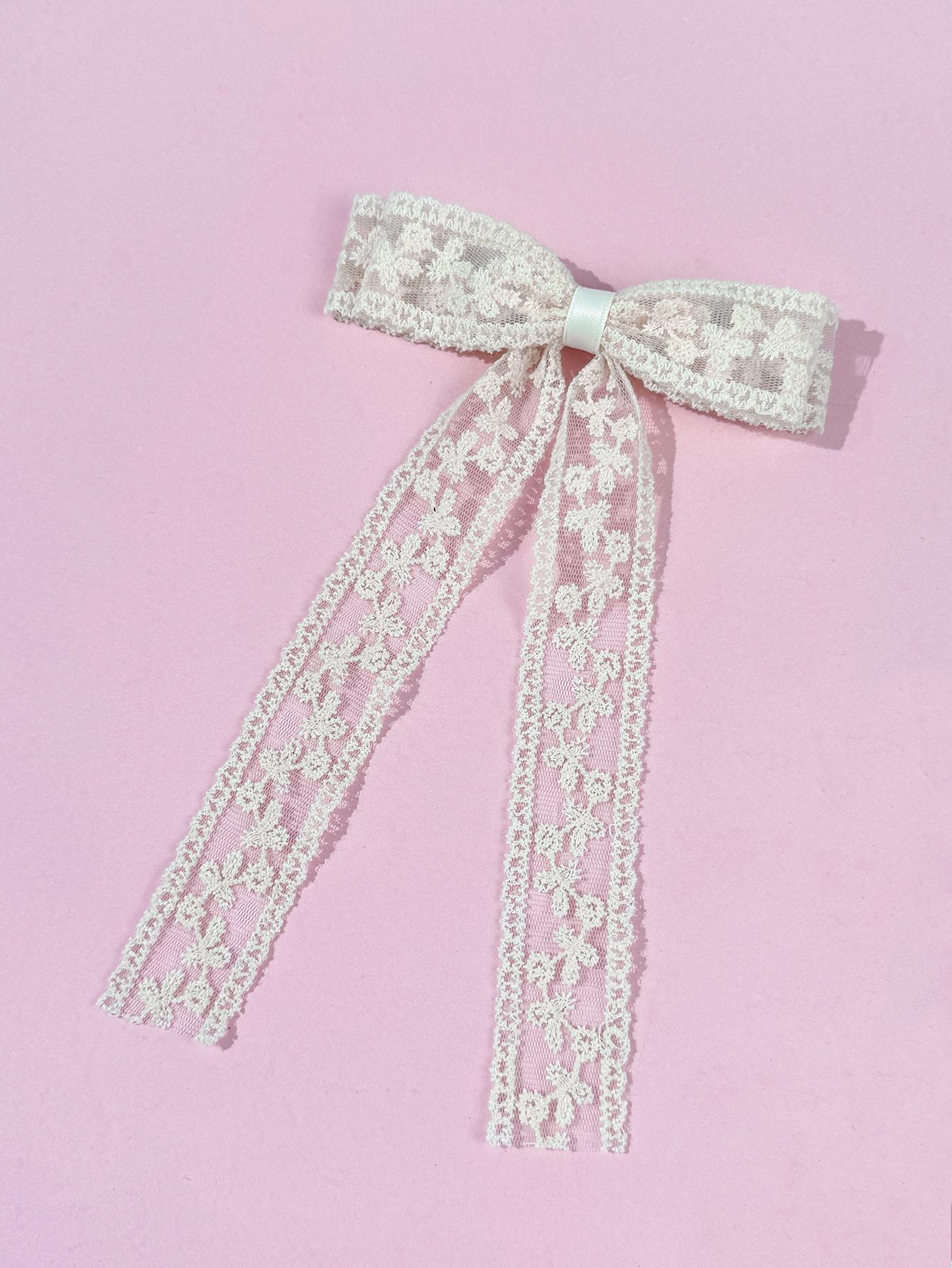 

Элегантная заколка для волос с кружевным бантом, женская заколка для волос на затылок, темпераментный аксессуар для волос